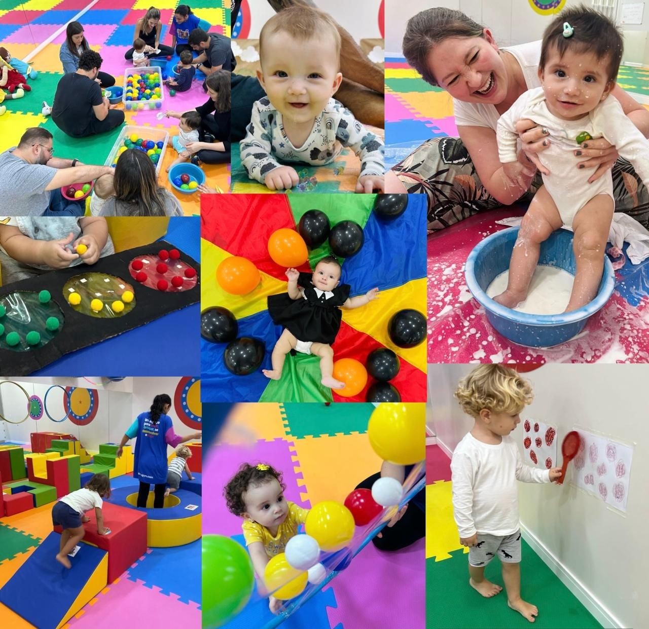 As atividades Baby Gym são cuidadosamente planejadas a partir de seis pilares fundamentais para o desenvolvimento infantil. Sendo eles, social, cognitivo, sensorial, emocional, comunicação e psicomotor. Trabalhamos uma metodologia propria em um ambiente seguro e ludico, com tematicas semanais e participação ativa dos pais ou responsaveis onde consideramos que cada criança é unica. Aqui é um espaço incrivel com atividades ludicas e multisensorias que estimulam o desenvolvimento do seu filho. 
